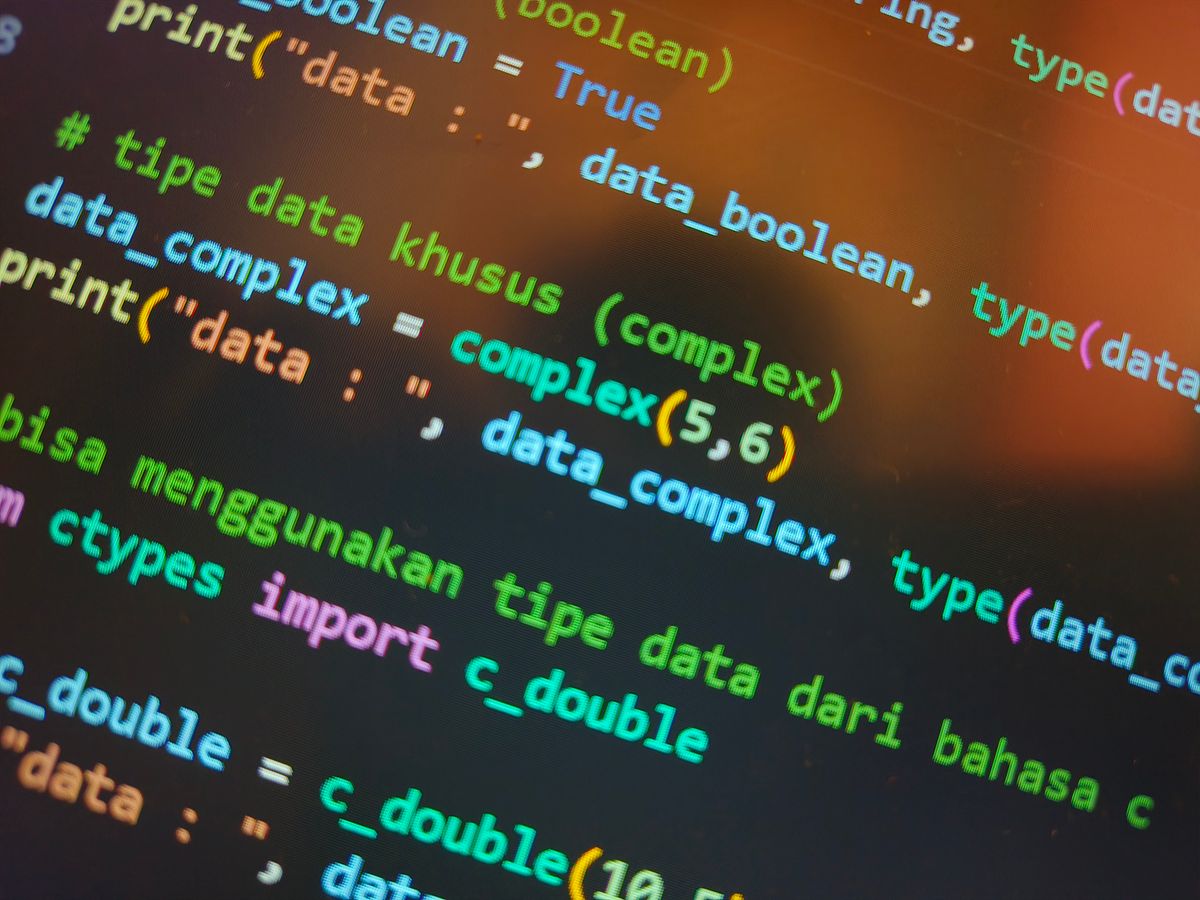 Vibrant programming code displayed on a computer screen